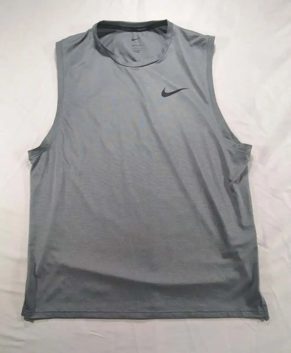 Nike Pro Dri-FIT Slim Sleeveless Top - Grey - Size Large